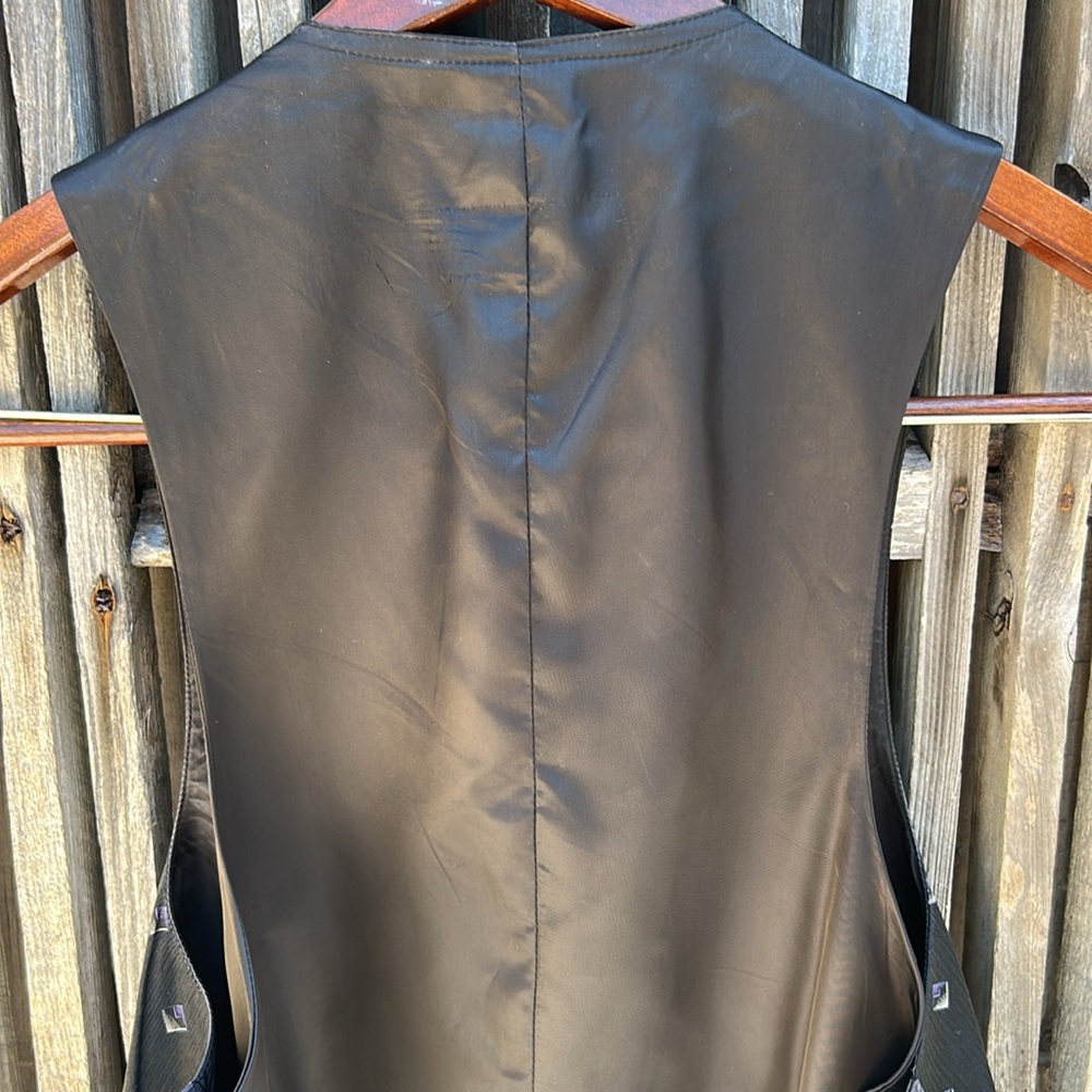 Polo Ralph Lauren vest black silk formal evening dress single breasted unique - Picture 12 of 17